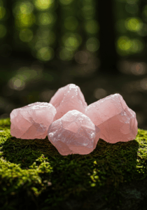 Rough Rose quartz silicate trigonal for heart, water, Taurus and Libra