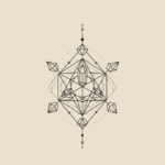 Sacred geometric crystal grid icon – for crystal grid builders.